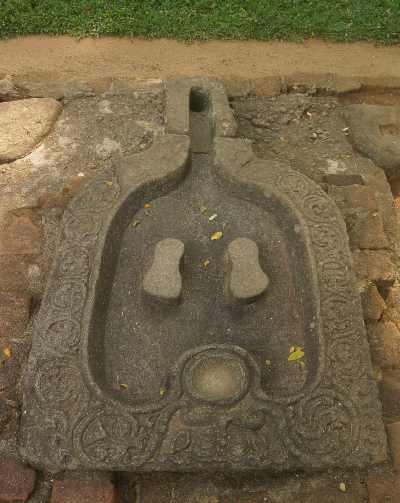 Urine stone at Biso Pokuna (Queen's Bath) at Galabedda, near Monaragala, South-Eastern Sri Lanka