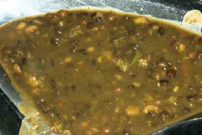 Indian food: Dal (lentile puree) eaten in the Golden Temple of Amritsar