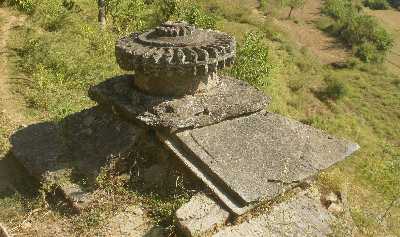 Hindu stone temple built into a slope, at Ajmerkot (Ajaimerukot) near Dadeldhura, Western Nepal