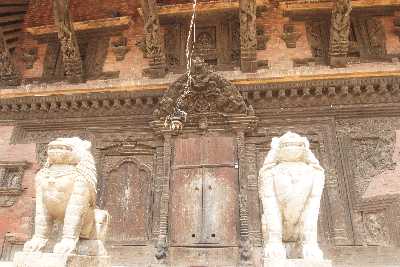 Gates of Indreshwor Mandir Hindu Temple at Panauti, Kathmandu Valley, Nepal