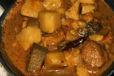 Indian Food: Soybean vegetable curry