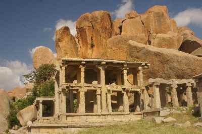 Ruins and Boulders at Hampi (former Vijaranagara), Karnataka (India)