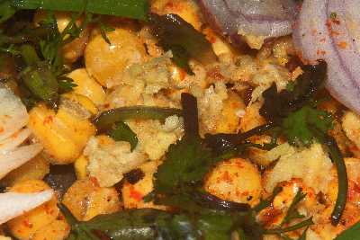 Indian / Manipuri Food: Fried pea snack (matar, muttar) 