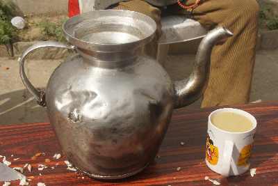 Tibetan butter tea bo cha, in Jumla, Western Nepal