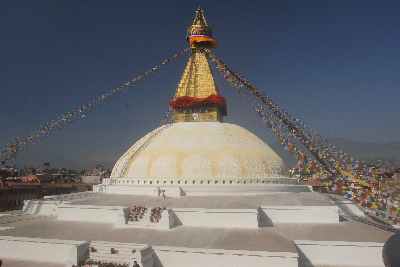 Stupa von Boudhnath nahe Kathmandu (Nepal/Kathmandu-Tal)