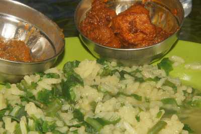 Naga Food: Galho (rice with mustard cabbage leaves), Kohima, Nagaland, North-East India