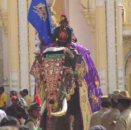 Dasara (Dussehra) festival procession in Mysore, Karnataka, India
