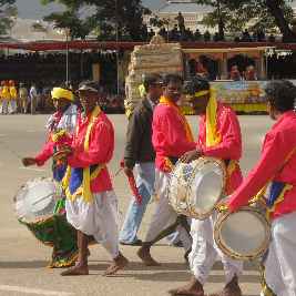Dasara (Dussera) festival procession in Mysore, Karnataka, India