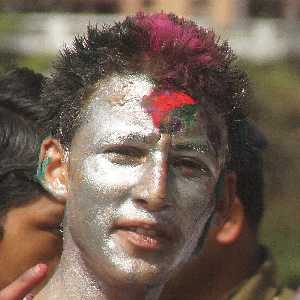 Holi Hindu festival of Colors in Nainital, Uttarakhand (Northern India)