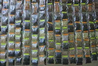 Spice shopt in Kumily (Periyar National Park), Kerala (India)