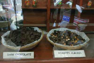 Home-made chocolate in Kumily (Periyar National Park), Kerala (India)