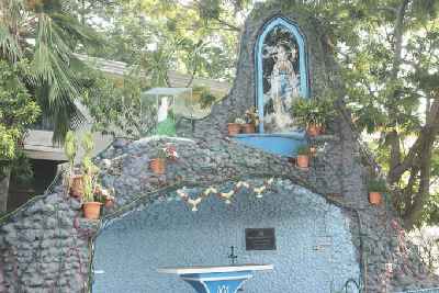 Shrine of Mary, at Cathedral in Pondicherry (Puducheri), South India