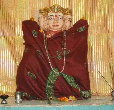 Four-headed Brahma Idol at Brahmaji Mandir, Dwarka, Gujarat (India)