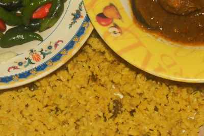 Bengali/Bangladeshi Food: Khichuri (cooked rice with lentils) 