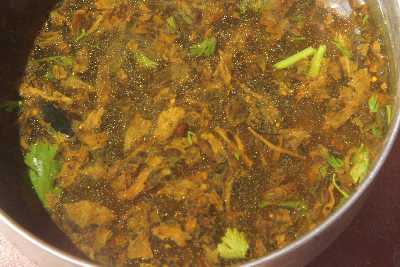 Nepali/Magar Food: Gundruk soup 