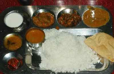 Vegetarian meals in Andhra Pradesh (India)