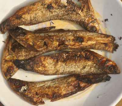 Garo Food: Fried dry fish (Nakham)
